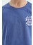 Açık Eflatun Ön Arka Baskılı O Yaka Düşük Omuz Oversize Kısa Kollu Kız Çocuk T-Shirt - 75126 3