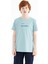 Açık Mavi Baskı Detaylı O Yaka Standart Kalıp Erkek Çocuk T-Shirt - 11117 1
