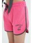Tommy Life Koyu Gri - Ş.pembe O Yaka Baskılı Düğüm Detaylı Rahat Kalıp Kız Çocuk Şort Takım - 75132 6