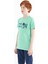 Su Yeşili Ön Yazı Nakışlı O Yaka Standart Kalıp Erkek Çocuk T-Shirt - 11118 4