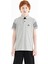 Gri Melanj Kol Baskı Detaylı Standart Kalıp Polo Yaka Erkek Çocuk T-Shirt - 11093 1