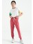 Beyaz Yazı Baskılı O Yaka Düşük Omuzlu Oversize Kız Çocuk T-Shirt - 75130 4