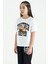 Tommy Life Beyaz Ayıcık Baskılı O Yaka Oversize Kısa Kol Kız Çocuk T-Shirt - 75116 4