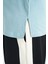 Açık Mavi Ayıcık Baskılı O Yaka Oversize Kısa Kol Kız Çocuk T-Shirt - 75116 5