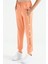 Kavun Içi Yan Yazı Nakışlı Bağcıklı Standart Kalıp Jogger Kız Çocuk Eşofman Alt - 75123 2