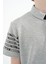 Gri Melanj Kol Baskı Detaylı Standart Kalıp Polo Yaka Erkek Çocuk T-Shirt - 11093 2