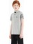 Gri Melanj Kol Baskı Detaylı Standart Kalıp Polo Yaka Erkek Çocuk T-Shirt - 11093 5