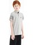 Gri Melanj Kol Baskı Detaylı Standart Kalıp Polo Yaka Erkek Çocuk T-Shirt - 11093 7