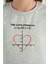 Gri Melanj O Yaka Baskı Detaylı Rahat Kalıp Kız Çocuk T-Shirt - 75129 7