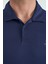 İndigo Logo Baskılı Standart Kalıp Polo Yaka Aktif Spor Erkek T-Shirt - 88252 3