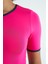 Fuşya Bel Bağlama Detaylı O Yaka Standart Kalıp Dalgıç Kumaş Kadın Crop T-Shirt - 97266 7