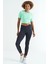Su Yeşili Sırt Dekolteli Standart Kalıp O Yaka Kadın Crop T-Shirt - 97265 4