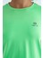 Neon Yeşil Sırt Yırtmaç Detaylı O Yaka Kısa Kollu Standart Kalıp Kadın T-Shirt - 97267 8
