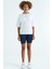 Beyaz O Yaka Baskı Detaylı Oversize Kısa Kol Kadın T-Shirt - 97263 3