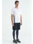 Antrasit Logo Baskılı Yüksel Bel Slim Fit Aktif Spor Erkek Tayt - 84989 3