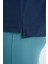 İndigo O Yaka Baskı Detaylı Oversize Kısa Kol Kadın T-Shirt - 97263 7