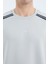 Taş O Yaka Omuz Şerit Detaylı Rahat Kalıp Erkek Sweatshirt - 88279 2
