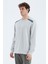 Taş O Yaka Omuz Şerit Detaylı Rahat Kalıp Erkek Sweatshirt - 88279 4