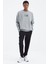 Gri Melanj O Yaka Baskı Detaylı Rahat Kalıp Erkek Sweatshirt - 88284 2