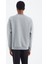 Gri Melanj O Yaka Baskı Detaylı Rahat Kalıp Erkek Sweatshirt - 88284 7