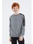 Tommy Life Gri Melanj Basic O Yaka Erkek Çocuk Sweatshirt - 11182 1