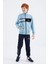 Açık Mavi Dik Yaka Erkek Çocuk Sweatshirt - 11183 6
