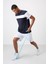 Lacivert Polyester Nefes Alan Dokulu İnce Esnek Standart Fit Erkek Performans T-Shirt - 88396 2