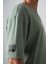 Açık Yeşil Pamuklu Kalın Yüzeyi Dokulu Oversize Fit Basic Erkek T-Shirt - 88339 4