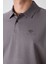 Koyu Gri Pamuklu Kalın Yumuşak Dokulu Standart Fit Basic Polo Yaka Erkek T-Shirt - 88348 2