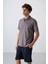 Koyu Gri Pamuklu Kalın Yumuşak Dokulu Standart Fit Basic Polo Yaka Erkek T-Shirt - 88348 4
