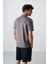 Koyu Gri Pamuklu Kalın Yumuşak Dokulu Standart Fit Basic Polo Yaka Erkek T-Shirt - 88348 5