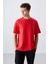 Fiesta Pamuklu Kalın Yüzeyi Dokulu Oversize Fit Baskılı Erkek T-Shirt - 88338 1