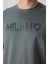Haki Pamuklu Kalın Yumuşak Dokulu Oversize Fit Baskılı Erkek T-Shirt - 88345 2