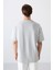 Taş Pamuklu Kalın Yumuşak Dokulu Oversize Fit Baskılı Erkek T-Shirt - 88324 5
