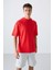 Fiesta Pamuklu Kalın Yüzeyi Dokulu Oversize Fit Basic Erkek T-Shirt - 88335 4