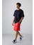 Lacivert Pamuklu Kalın Yüzeyi Dokulu Oversize Fit Basic Erkek T-Shirt - 88341 4