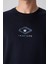 Lacivert Pamuklu Kalın Yumuşak Dokulu Oversize Fit Baskılı Erkek T-Shirt - 88325 4