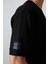 Siyah Pamuklu Kalın Yüzeyi Dokulu Oversize Fit Basic Erkek T-Shirt - 88339 2