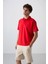 Fiesta Pamuklu Kalın Yumuşak Dokulu Oversize Fit Baskılı Polo Yaka Erkek T-Shirt - 88347 4