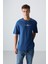 Parlament Pamuklu Kalın Yumuşak Dokulu Oversize Fit Baskılı Erkek T-Shirt - 88321 1