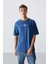 Parlament Pamuklu Kalın Yumuşak Dokulu Oversize Fit Baskılı Erkek T-Shirt - 88321 4