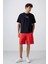 Lacivert Pamuklu Kalın Yumuşak Dokulu Oversize Fit Baskılı Erkek T-Shirt - 88350 3