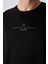 Siyah - Antrasıt Pamuklu Kalın Yumuşak Dokulu Oversize Fit Baskılı Erkek T-Shirt - 88321 2