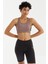 Gül Kurusu Çapraz Sırt Detaylı Slim Fit U Yaka Pedli Kadın Spor Büstiyer - 97121 1