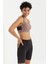 Gül Kurusu Çapraz Sırt Detaylı Slim Fit U Yaka Pedli Kadın Spor Büstiyer - 97121 5
