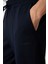Lacivert Pamuklu Yumuşak Dokulu Comfort Fit Nakışlı Erkek Jogger - 82123 3