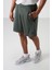 Haki Polyester Kalın Yumuşak Comfort Fit Erkek Şort - 81273 1