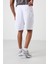 Beyaz Polyester Kalın Yumuşak Comfort Fit Erkek Şort - 81272 6
