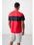 Kırmızı Polyester Nefes Alan Dokulu İnce Esnek Standart Fit Erkek Performans T-Shirt - 88396 6