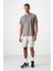 Koyu Gri Polyester Nefes Alan Dokulu İnce Esnek Standart Fit Erkek Performans T-Shirt - 88391 3